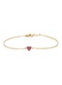 Main View - Click To Enlarge - YI COLLECTION - Ruby 18k Gold Heart Bracelet