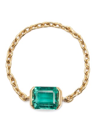 Main View - Click To Enlarge - YI COLLECTION - Supreme' Emerald 18k Gold Chain Ring