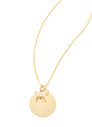 Main View - Click To Enlarge - YI COLLECTION - Diamond 18k Gold Zodiac Pig Pendant Necklace