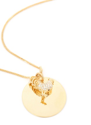 Main View - Click To Enlarge - YI COLLECTION - Diamond 18k Gold Zodiac Rooster Pendant Necklace