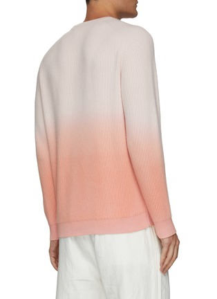 Back View - Click To Enlarge - DREYDEN - Horizontal Dip Dye Cashmere Sweater