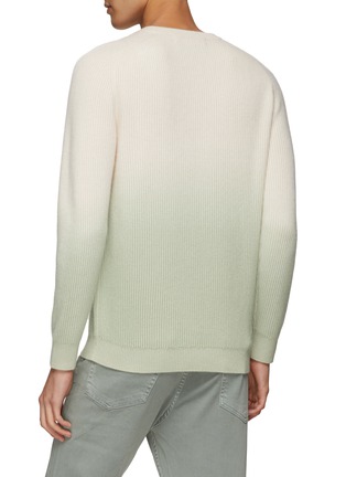 Back View - Click To Enlarge - DREYDEN - MINI ME' CAPSULE HORIZONTAL DIP DYED CASHMERE SWEATER