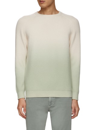 Main View - Click To Enlarge - DREYDEN - MINI ME' CAPSULE HORIZONTAL DIP DYED CASHMERE SWEATER