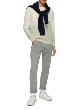 Figure View - Click To Enlarge - DREYDEN - MINI ME' CAPSULE HORIZONTAL DIP DYED CASHMERE SWEATER