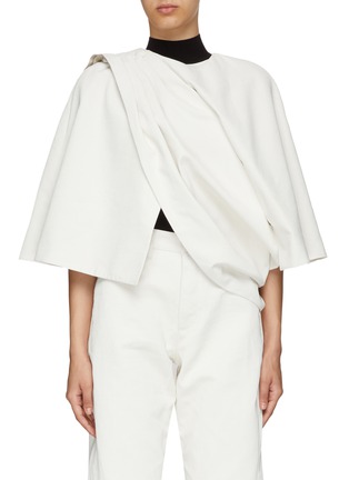 Main View - Click To Enlarge - JIL SANDER - TWISTED PLEATED CROPPED CAPE