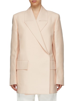 Main View - Click To Enlarge - JIL SANDER - TAILORMADE LARGE COLLAR DOUBLE BREASTED BLAZER