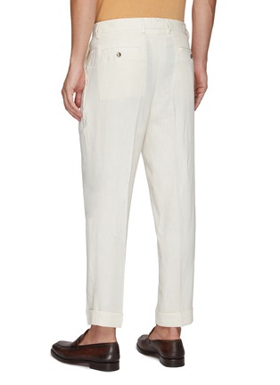 Back View - Click To Enlarge - EQUIL - ‘HERBIE' ADJUSTABLE BELT CASUAL LINEN PANTS