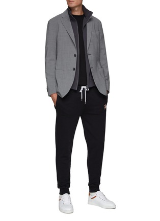 Figure View - Click To Enlarge - EQUIL - ‘JACK' NOTCH LAPEL PATCH UNLINED SEERSUCKER SINGLE BREASTED BLAZER