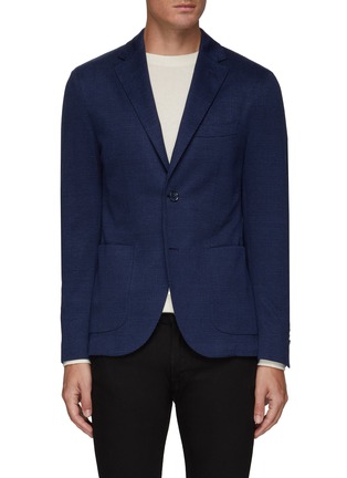 Main View - Click To Enlarge - EQUIL - NOTCH LAPEL HOUNDSTOOTH JERSEY JACK BLAZER