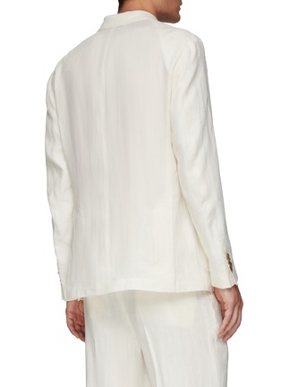 Back View - Click To Enlarge - EQUIL - NOTCH LAPEL UNLINED SINGLE BREASTED LINEN BLAZER