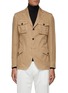 Main View - Click To Enlarge - EQUIL - FLAP PLEATED POCKET DETAIL COTTON SAFARI JACKET