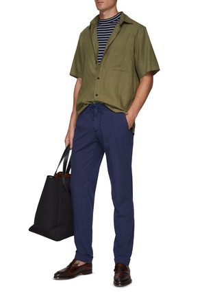 Figure View - Click To Enlarge - EQUIL - DRAWSTRING SEERSUCKER CASUAL PANTS