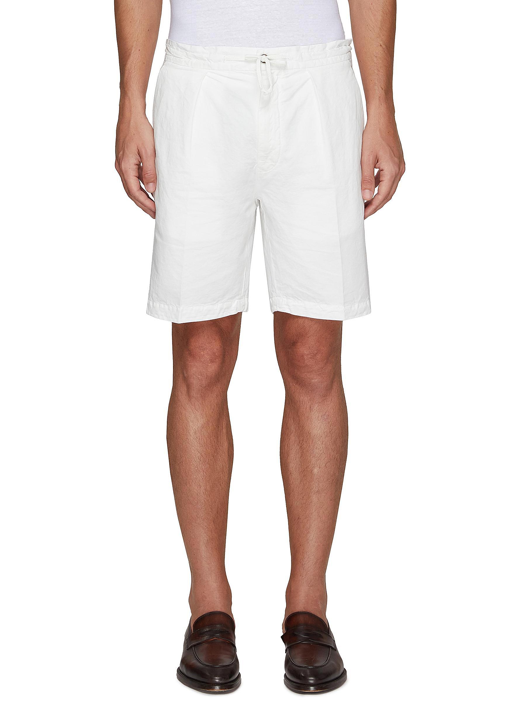 Equil 'wayne' Drawstring Casual Cotton Pants In White