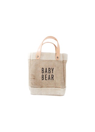 Main View - Click To Enlarge - LANE CRAWFORD X APOLIS - x Lane Crawford 'Baby Bear' Text Jute Mini Market Bag