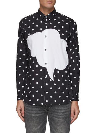 large polka dot shirt mens