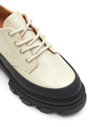 Detail View - Click To Enlarge - GANNI - CHUNKY LACE UP LEATHER OXFORDS