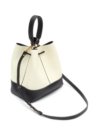 Detail View - Click To Enlarge - STRATHBERRY - Lana Osette' Midi Duo-tonal Leather Drawstring Bucket Bag