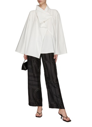 Figure View - Click To Enlarge - TOTEME - THREE-WAY SCARF BLOUSE