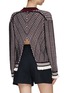 Back View - Click To Enlarge - 3.1 PHILLIP LIM - PLAID JACQUARD OPEN BACK SWEATER