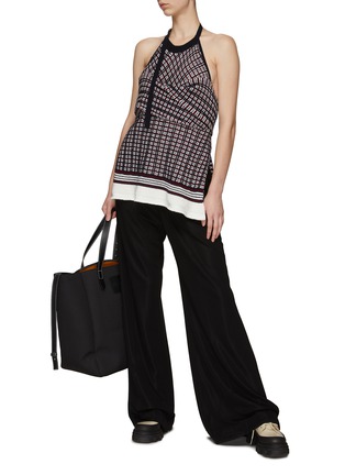 Figure View - Click To Enlarge - 3.1 PHILLIP LIM - PLAID JACQUARD HALTER NECK SLEEVELESS SWEATER