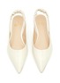 SAM EDELMAN - Whitney' Ruched Leather Sling Back Pointed Flats