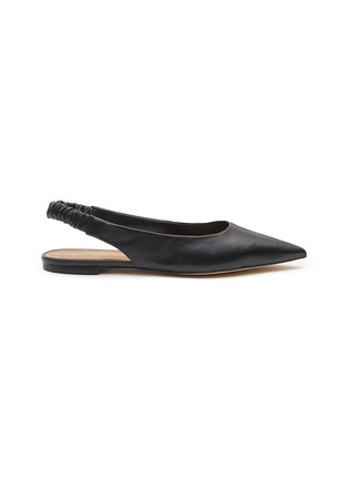 Main View - Click To Enlarge - SAM EDELMAN - Whitney' Ruched Leather Sling Back Pointed Flats