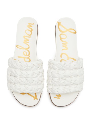 Detail View - Click To Enlarge - SAM EDELMAN - AINSLIE' PLATFORM SPORT SOLE SINGLE BAND BRAIDED LEATHER SANDALS