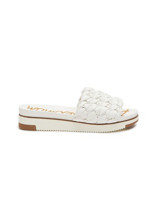 Main View - Click To Enlarge - SAM EDELMAN - AINSLIE' PLATFORM SPORT SOLE SINGLE BAND BRAIDED LEATHER SANDALS