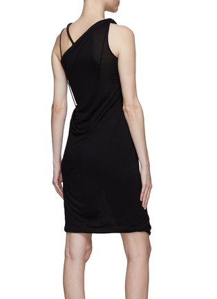 Back View - Click To Enlarge - HELMUT LANG - Twist and bead strap dress