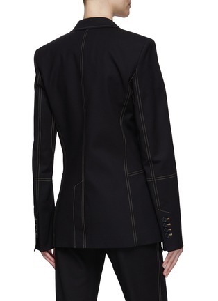 Back View - Click To Enlarge - HELMUT LANG - Contrast seam single-breast blazer