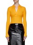Main View - Click To Enlarge - HELMUT LANG - Cropped rib polo top