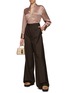 Figure View - Click To Enlarge - VINCE - Slit collar silk blouse