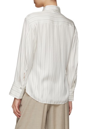 Back View - Click To Enlarge - VINCE - Folded waist stripe spread collar shirt