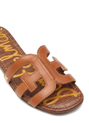Detail View - Click To Enlarge - SAM EDELMAN - ‘Bay' double E strap leather flat slides