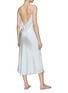 Back View - Click To Enlarge - FRETTE - EXTRA SMALL ECHO SPAGHETTI STRAP LONG NIGHTGOWN — AZURE