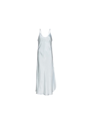 Main View - Click To Enlarge - FRETTE - EXTRA SMALL ECHO SPAGHETTI STRAP LONG NIGHTGOWN — AZURE
