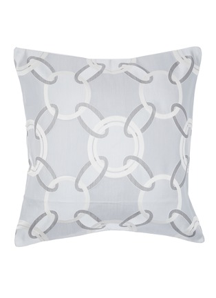 Main View - Click To Enlarge - FRETTE - Luxury Chains Decorative Pillow Case – Grey/Ivory