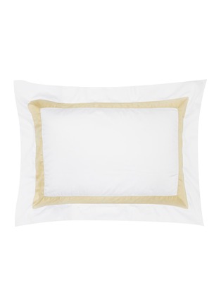 Main View - Click To Enlarge - FRETTE - Bicolour Pillowcase – White/Citrine Green