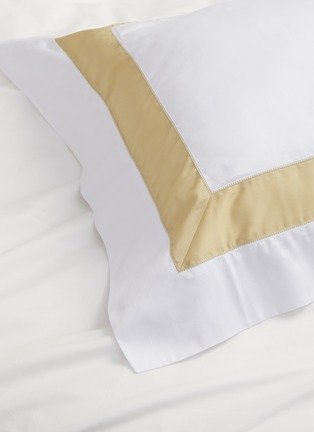  - FRETTE - Bicolour Pillowcase – White/Citrine Green