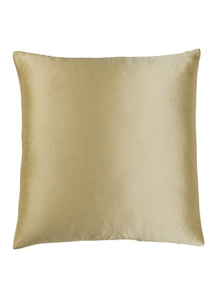 Main View - Click To Enlarge - FRETTE - Luxury Silk Decorative Cushion Case 50x50cm – Citrine Green