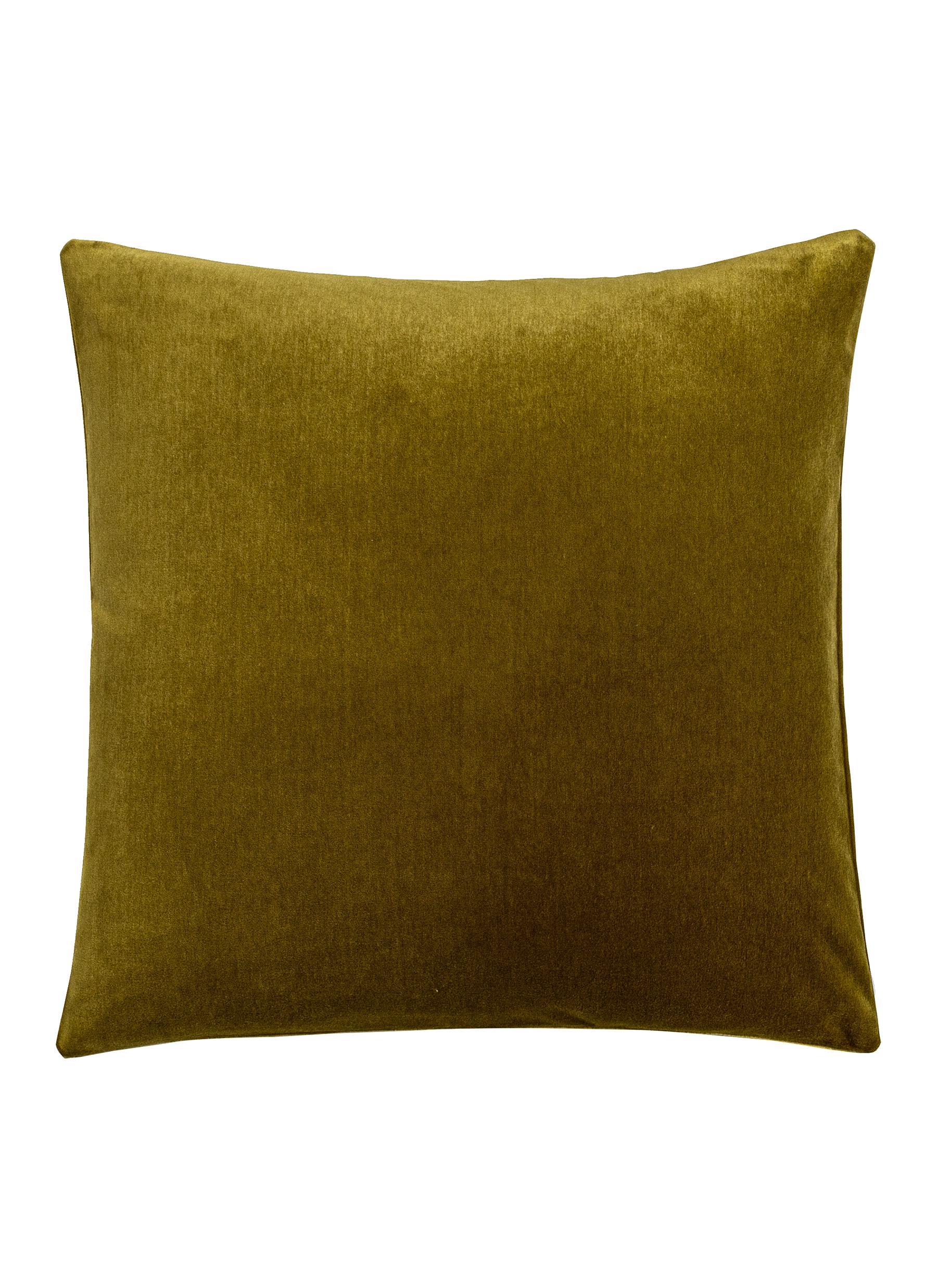 Luxury Silk Velvet Decorative Cushion Case - Citrine Green