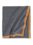 FRETTE - Cashmere and Suede Throw – Grey/Camel