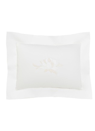 Main View - Click To Enlarge - FRETTE - Peonia Embroidered Boudoir Sham – Milk