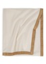 Main View - Click To Enlarge - FRETTE - Cashmere and Suede Throw – Milk/Camel