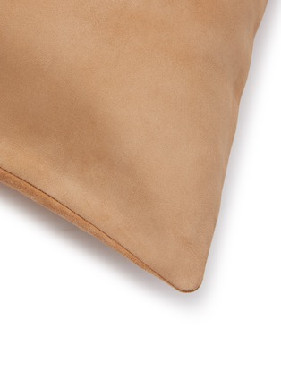 Detail View - Click To Enlarge - FRETTE - Luxury Suede Decorative Cushion Case 65x65cm – Camel