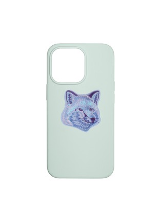 Main View - Click To Enlarge - NATIVE UNION - x Maison Kitsuné Winter Purple Fox Badge iPhone 13 Pro Max Case — Mint