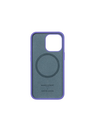 Detail View - Click To Enlarge - NATIVE UNION - x Maison Kitsuné Winter Purple Fox Badge iPhone 13 Pro Case — Provencal Blue