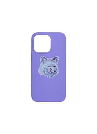 Main View - Click To Enlarge - NATIVE UNION - x Maison Kitsuné Winter Purple Fox Badge iPhone 13 Pro Case — Provencal Blue