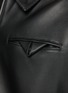  - RE: BY MAISON SANS TITRE - Elastic Waist Spread Collar Leather Jacket