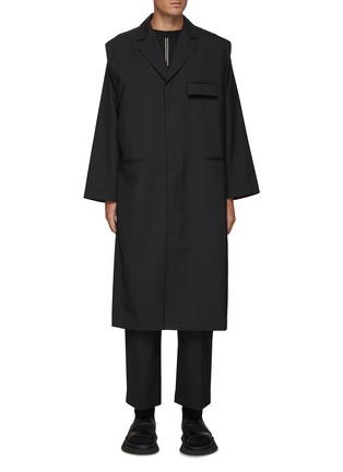 Main View - Click To Enlarge - RE: BY MAISON SANS TITRE - Classic Relaxed Fit Structured Shoulder Coat